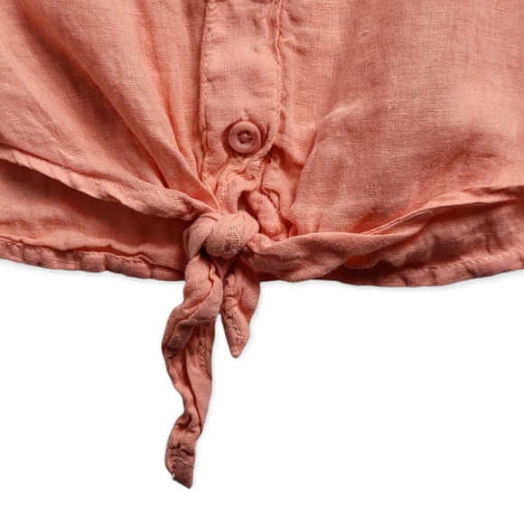 Cloth & Stone Linen Tie Waist Blouse - Picture 5 of 8